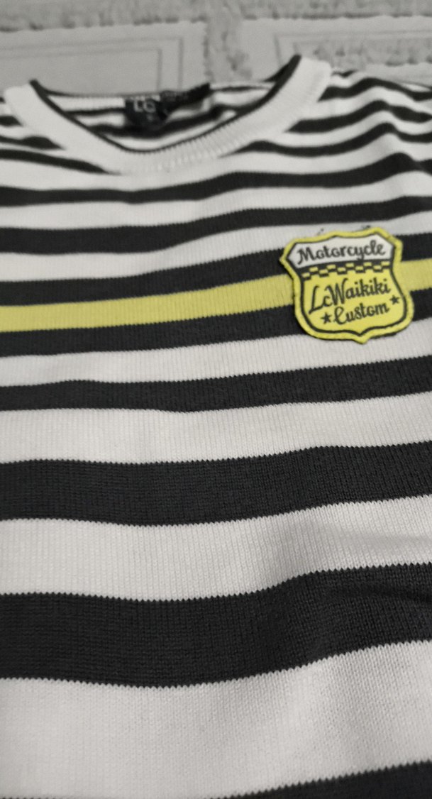 Erkek Çocuk Çizgili Triko Kazak - Görsel 4