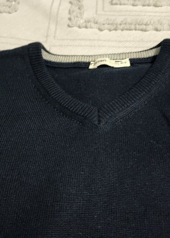 Siyah Erkek çocuk  Yün Kazak, Bisiklet Yaka, Rahat Kesim - Görsel 4