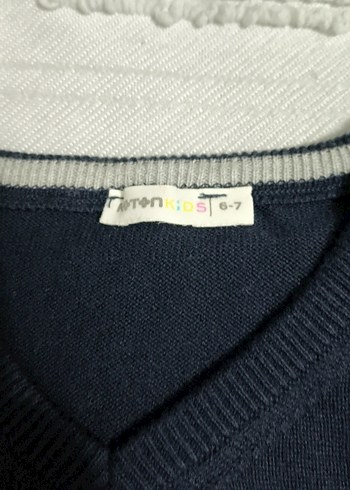 Siyah Erkek çocuk  Yün Kazak, Bisiklet Yaka, Rahat Kesim - Görsel 3