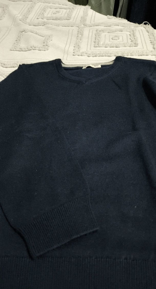 Siyah Erkek çocuk  Yün Kazak, Bisiklet Yaka, Rahat Kesim - Görsel 5