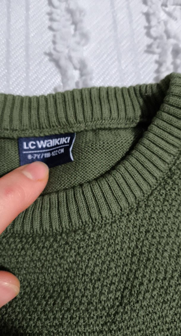 Erkek Çocuk Haki Triko Kazak - Görsel 2