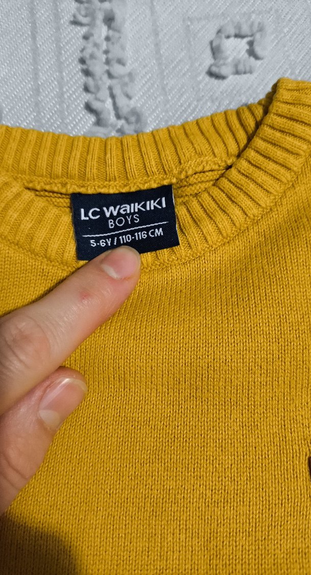 Sarı Erkek Çocuk Triko Kazak - Görsel 2