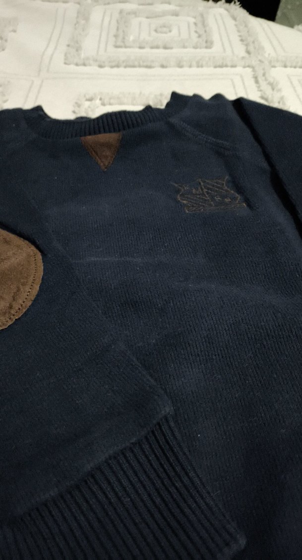 Erkek Çocuk Kahverengi Triko Sweatshirt - Görsel 3