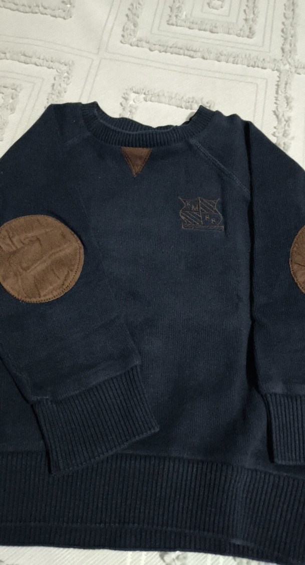 Erkek Çocuk Kahverengi Triko Sweatshirt - Görsel 4