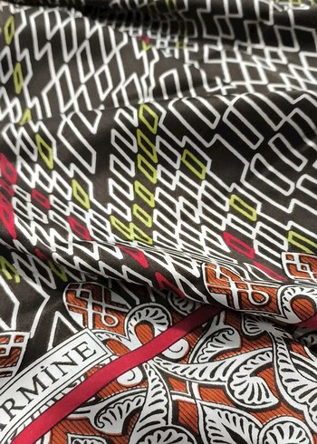 Kadın iprk eşarp Çok Renkli Fular - Görsel 4