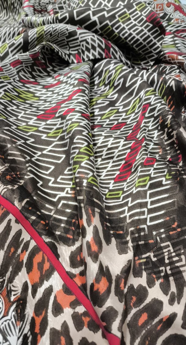 Kadın iprk eşarp Çok Renkli Fular - Görsel 2