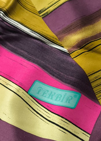 Renkli İpek Görünümlü Kadın Fuları - Görsel 2