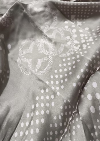 Gri Desenli Kadın eşarp - Görsel 2