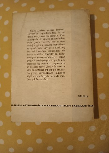 Bay Puntila ile Uşağı Matti - Bertolt Brecht