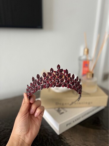 Diğer Bordo Kına Tacı ve Küpe