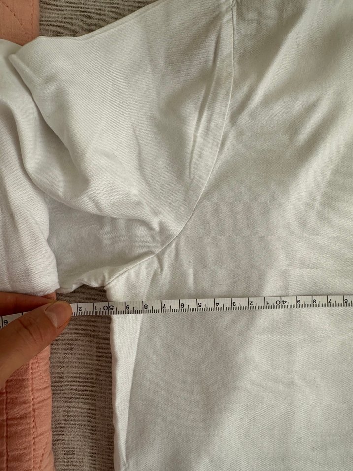 Düğmeli Beyaz Kadın Gömlek - Görsel 4