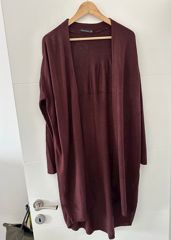 Bordo Kadın Midi Hırka - Görsel 2