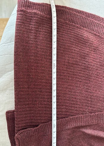 Bordo Kadın Midi Hırka - Görsel 6