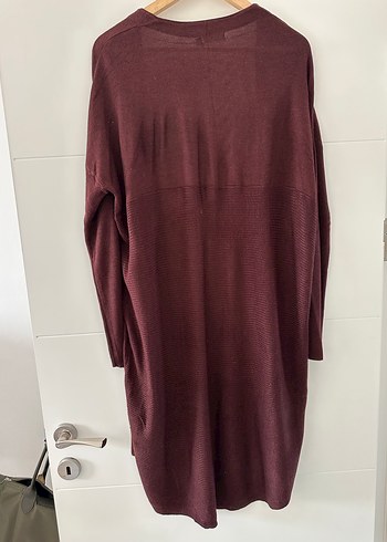 Bordo Kadın Midi Hırka - Görsel 4