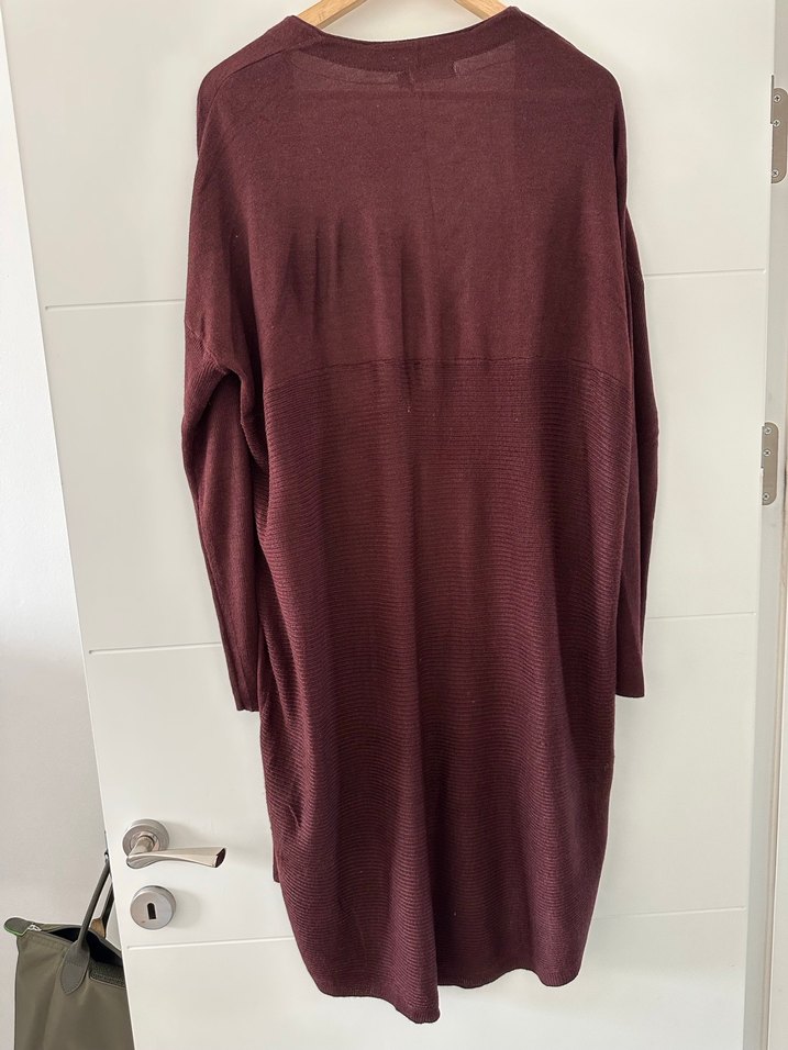 Bordo Kadın Midi Hırka - Görsel 4