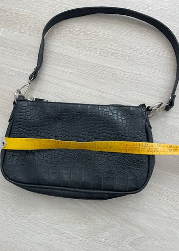 Siyah Suni Deri Çanta - Görsel 3