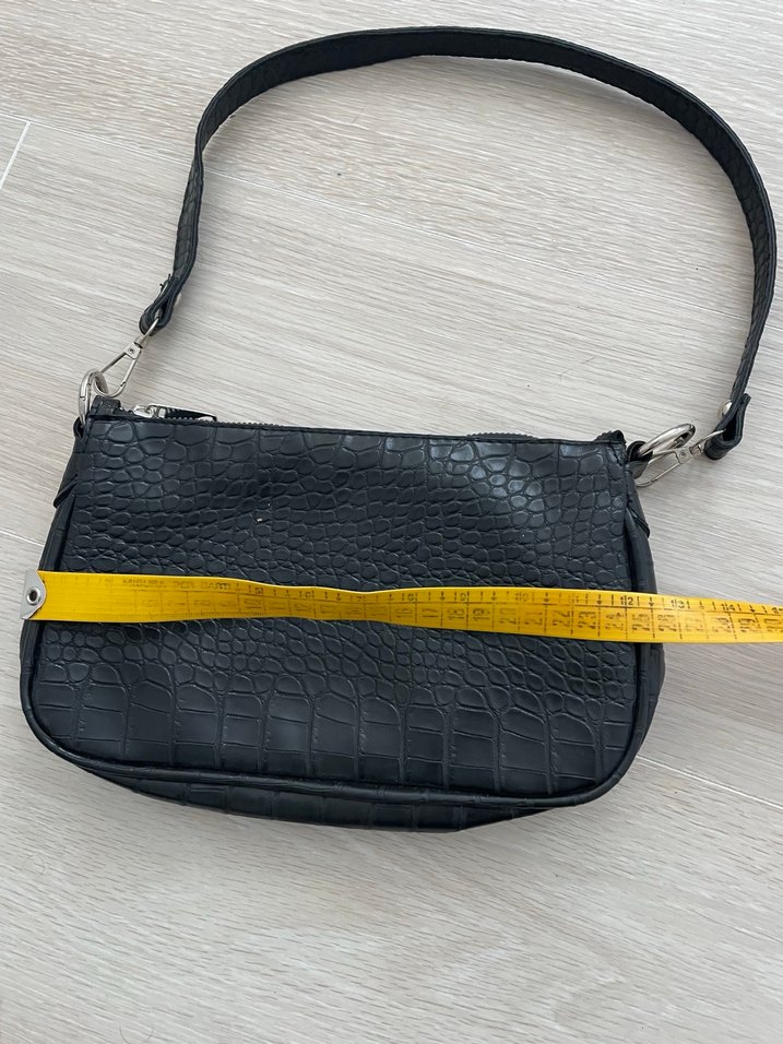 Siyah Suni Deri Çanta - Görsel 3