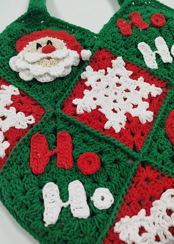 Noel yeniyıl Örgü tasarım bohem Çanta - Görsel 7