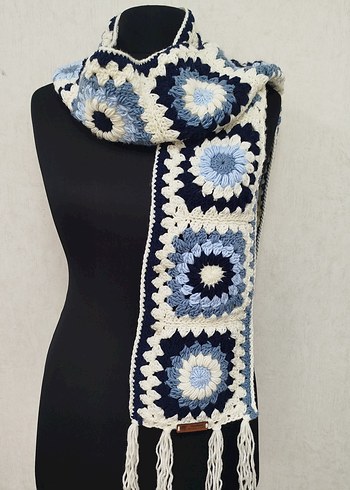 Kadın Çok Renkli Örgü Bohem Şal - Görsel 4