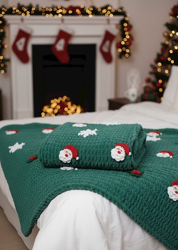 Nakışlı Çok Renkli Yumuşak Battaniye - Görsel 5