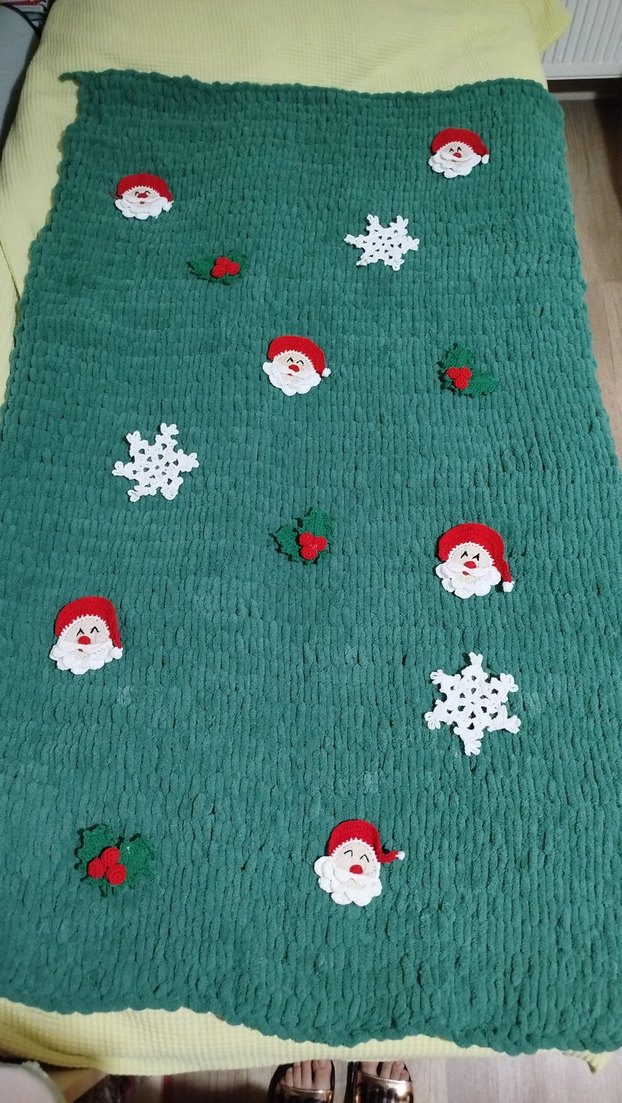 Nakışlı Çok Renkli Yumuşak Battaniye - Görsel 4