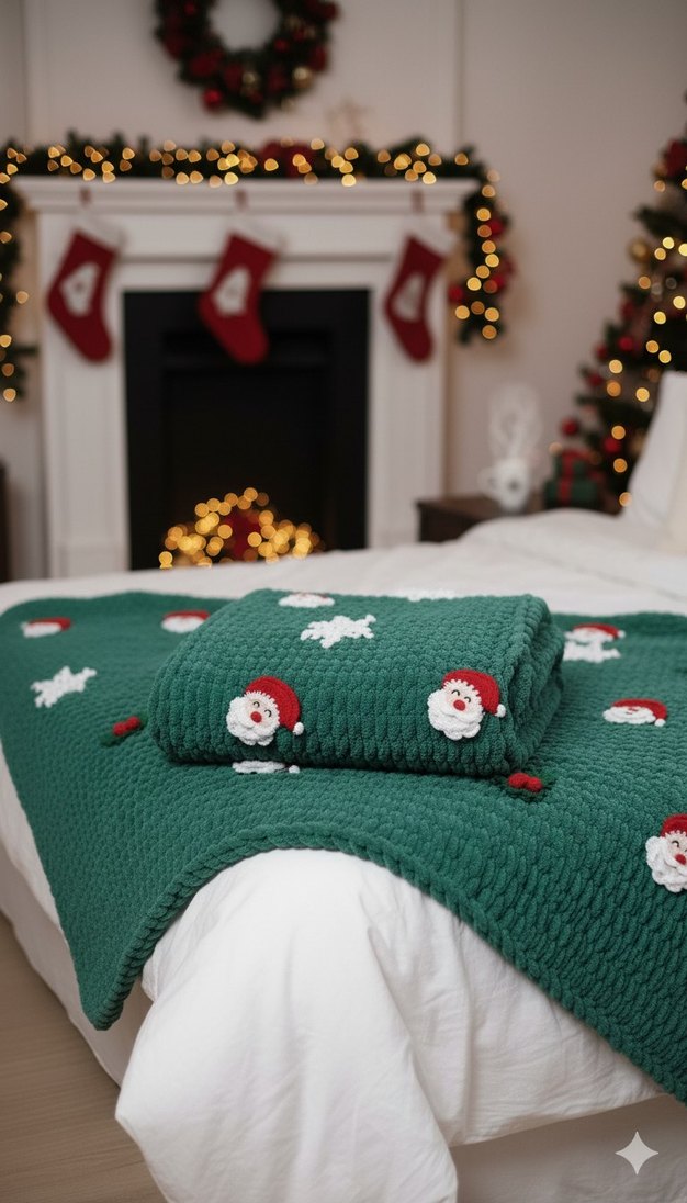 Nakışlı Çok Renkli Yumuşak Battaniye - Görsel 5