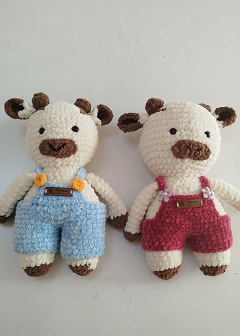 El Yapımı Peluş Oyuncak İnek - Görsel 4