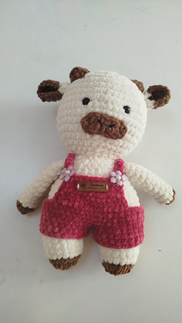 El Yapımı Peluş Oyuncak İnek - Görsel 2