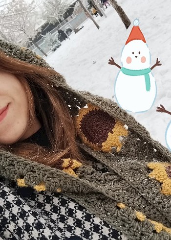 Örgü balaclavalı atkı - Görsel 2