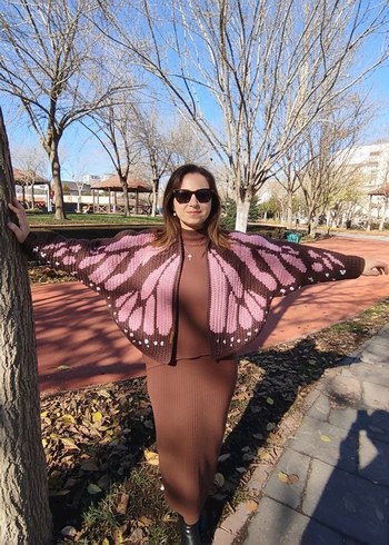 Butterfly (kelebek) örgü Hırka - Görsel 4