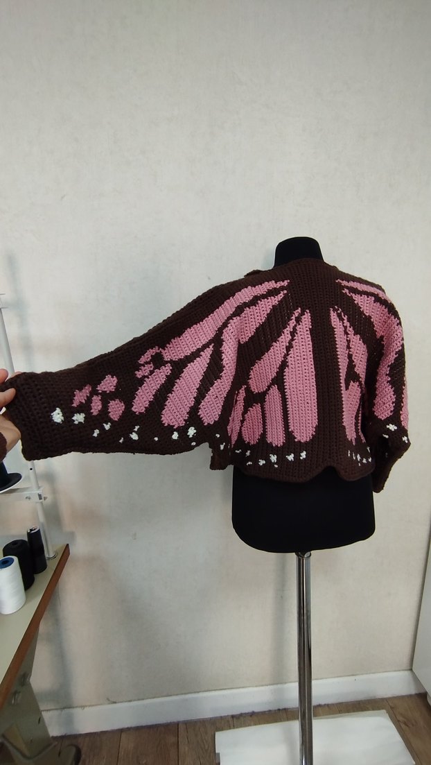 Butterfly (kelebek) örgü Hırka - Görsel 3