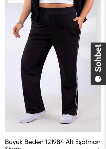 Kadın Siyah Uzun Spor Kumaş Pantolon - Görsel 7