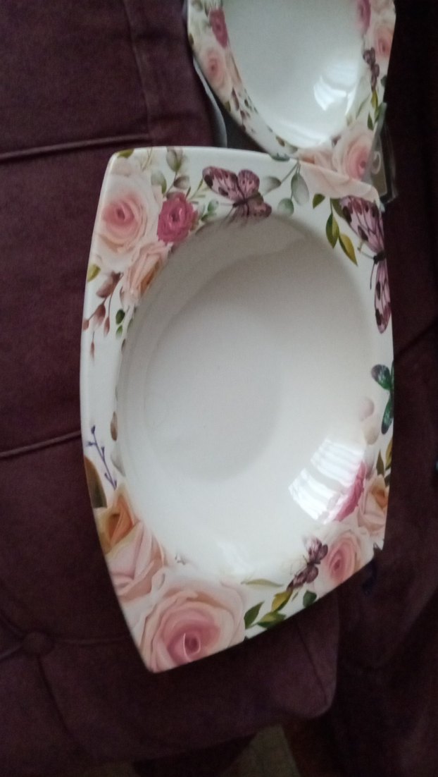 modern çiçek desenli servis takımı - Görsel 2