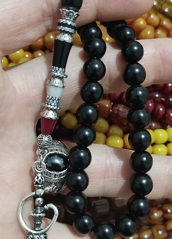 Gürcü Oltu taşı nakkaş imameli tesbih
