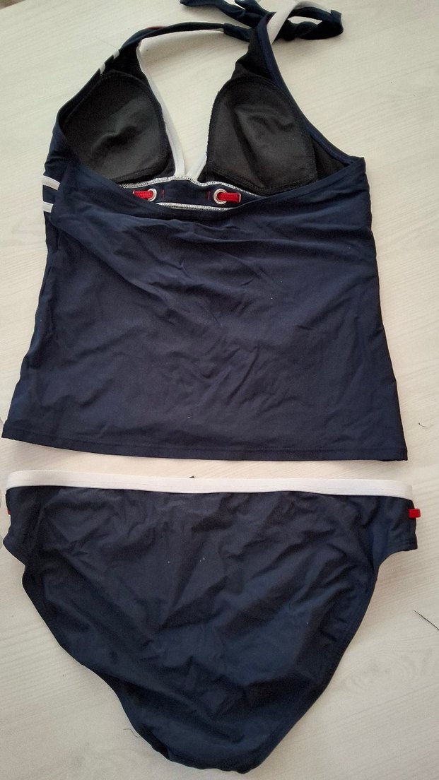 Kadın Lacivert Kemerli Mini Mayo - Görsel 3