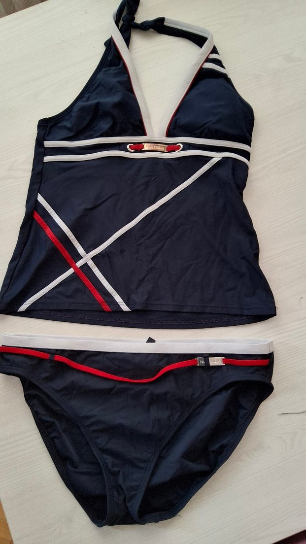 Kadın Lacivert Kemerli Mini Mayo - Görsel 2