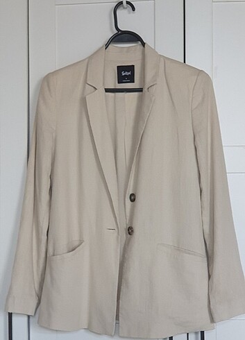 xs Beden Keten blazer ceket bej