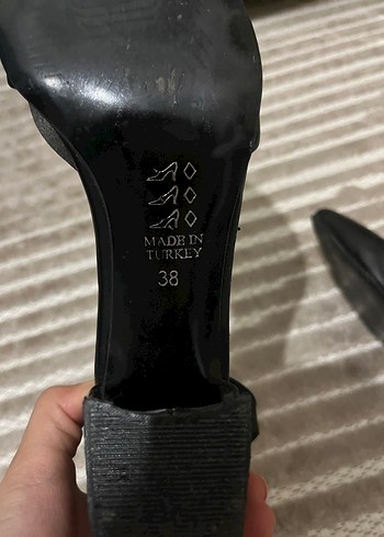 Kare Topuklu Siyah Kadın Ayakkabı - Görsel 3