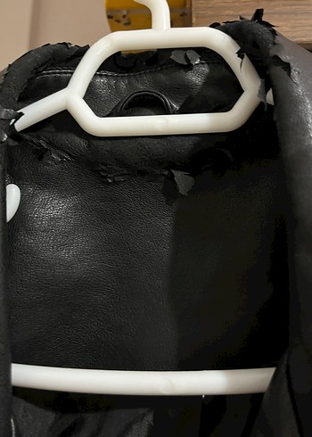 Siyah Deri Biker Ceket - Görsel 4