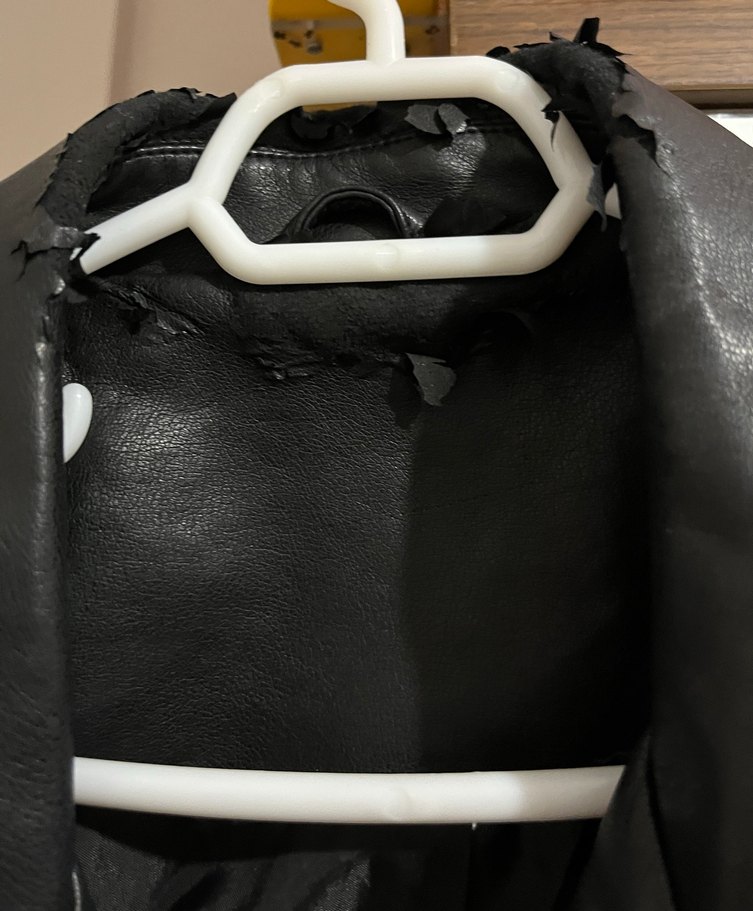 Siyah Deri Biker Ceket - Görsel 4