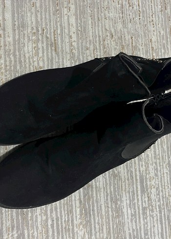 Siyah Süet Tabanlı Kışlık Kadın Bot - Görsel 4