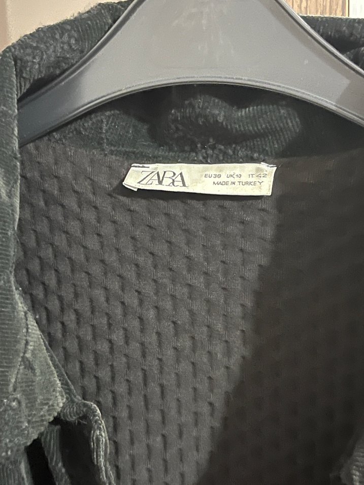 Düğmeli Siyah Süet Kadın Ceket - Görsel 4