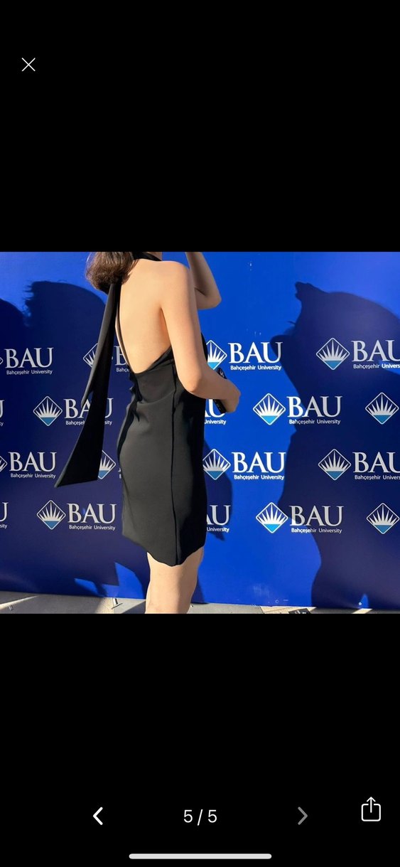 Siyah Midi Kadın Elbise - Görsel 5