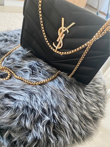 Yves Saint Laurent İthal YSL ÇANTA gold detaylı