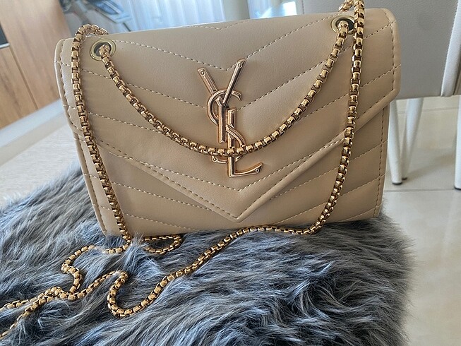 Beden İthal YSL ÇANTA gold detaylı