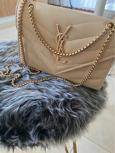 Yves Saint Laurent İthal YSL ÇANTA gold detaylı