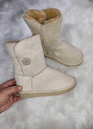 UGG çocuk süet bot  bej Süet içi peluş Su geçirmez Kaymaz ta