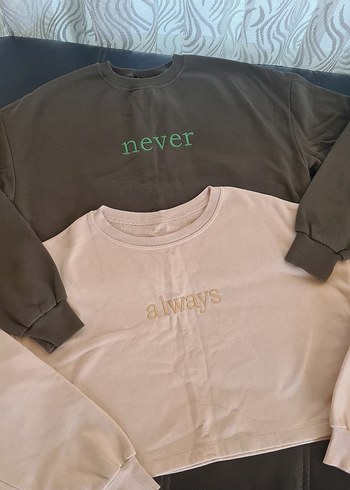 Uzun Kollu, Baskılı Kadın Sweatshirt