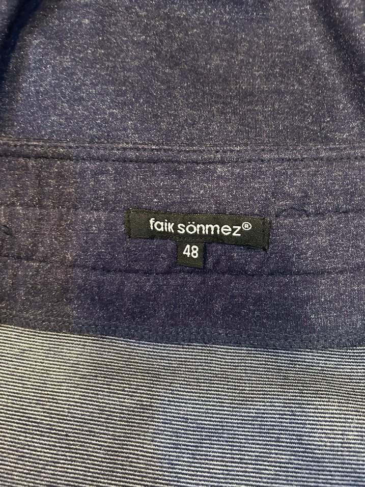 Mavi Midi yün kumaş Etek - Görsel 3