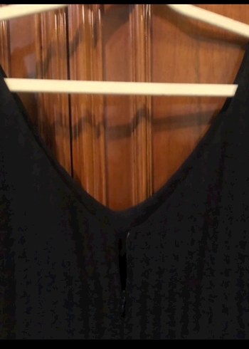 Siyah V Yakalı kalem Kadın Elbise - Görsel 2